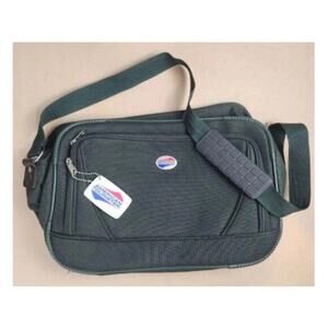 American Tourister Travel Bag 15x10x7 Carry On Luggage Messenger Green Crossbody